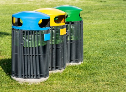 Modern waste collection vehicles in Mottingham